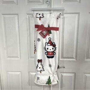 HTF Viral Hello Kitty Holiday Throw Blanket